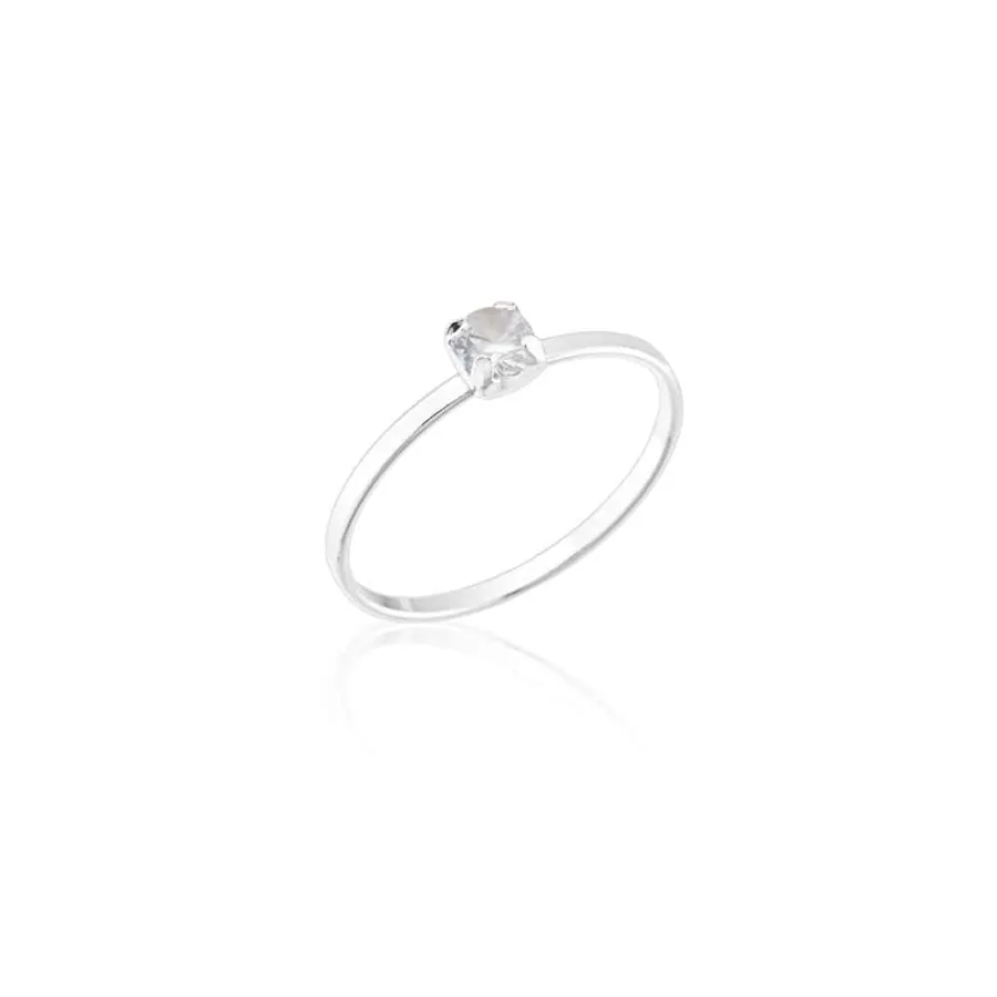 Anel Solitário 3,5 mm em Prata 925