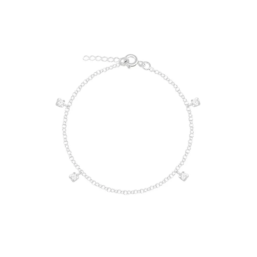 Pulseira Pontos de Luz em Prata 925