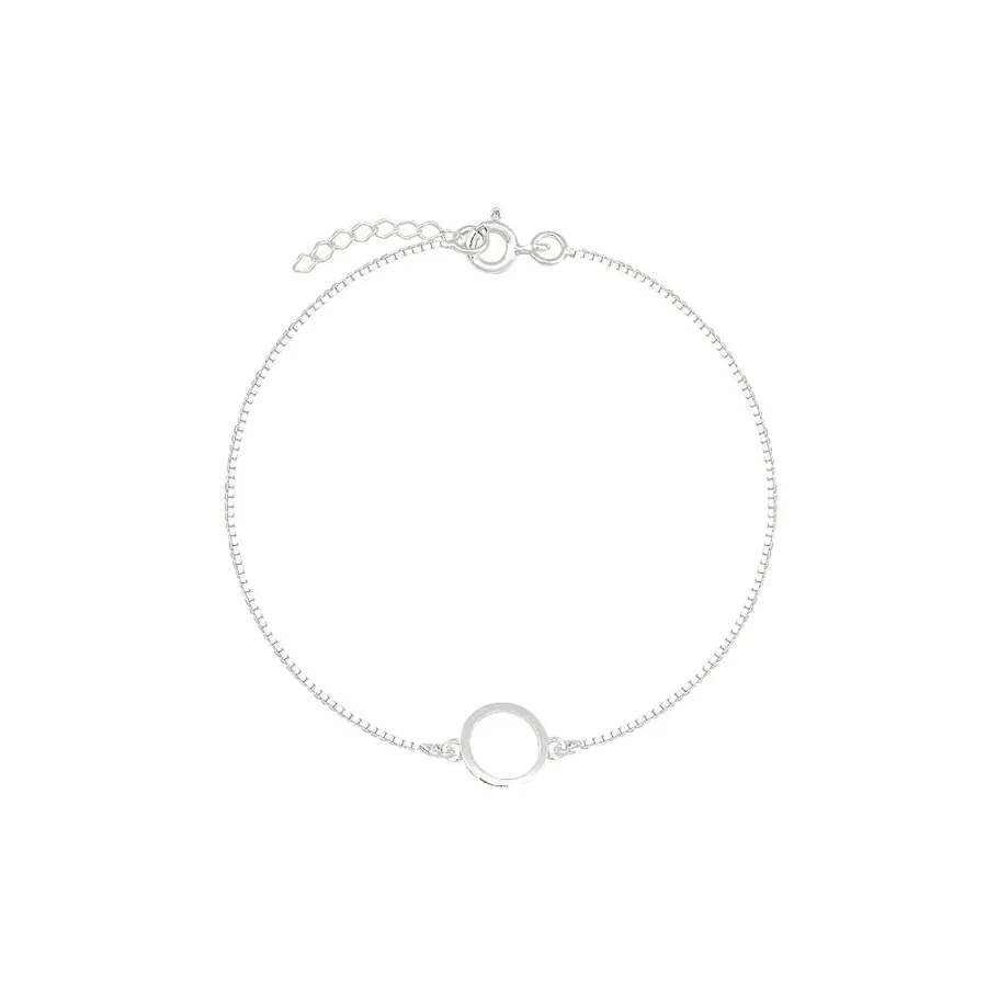 Pulseira Círculo Vazado em Prata 925