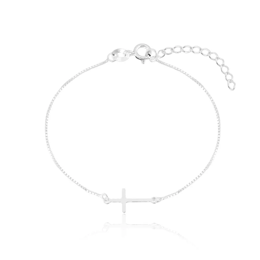 Pulseira Cruz em Prata 925