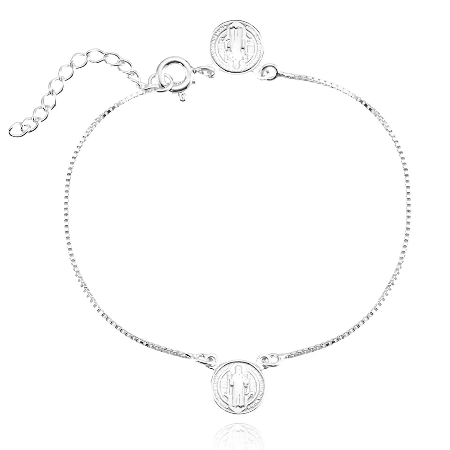 Pulseira Escapulário São Bento em Prata 925